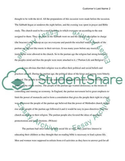 The Religious, Political, and Social Philosophies during the Enlightenment and Puritan Period