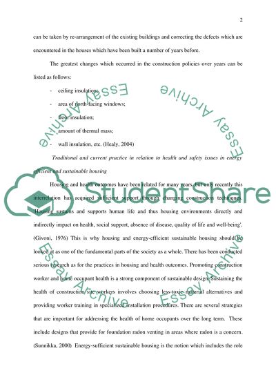 Sustainability And Energy Efficiency In Housing