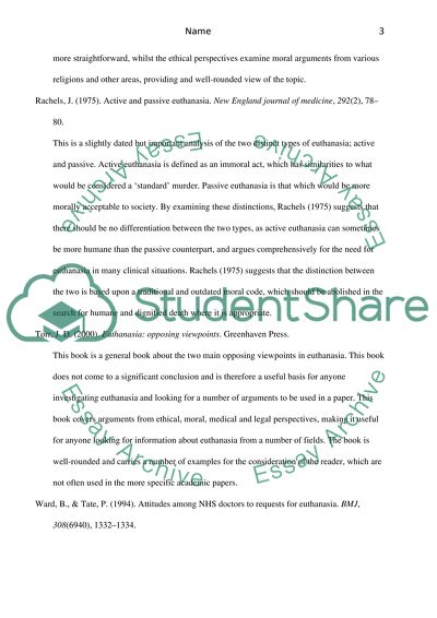 Euthanasia Should Be Legitimized