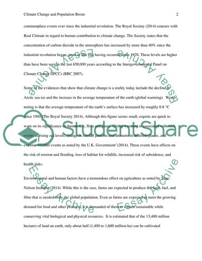 Climate change and Booming Population