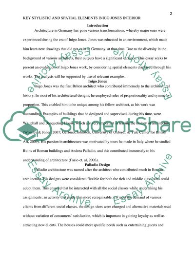 Key Stylistic and Spatial Elements Inigo Jones Interior