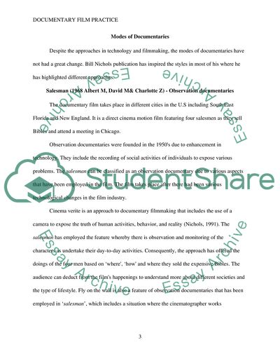 Documentary Film Practice: Thin Blue Line and Salesman