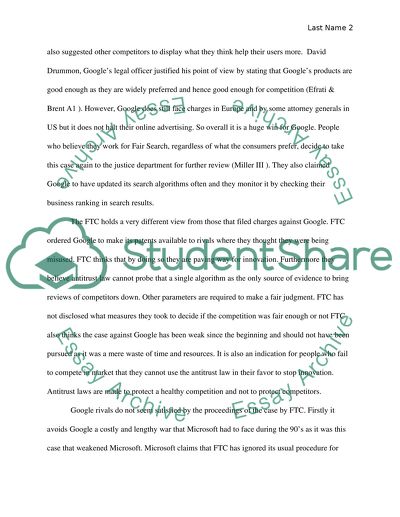 Does google violate the antitrust law