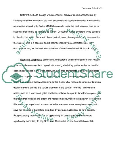 Consumer Behavior Analysis