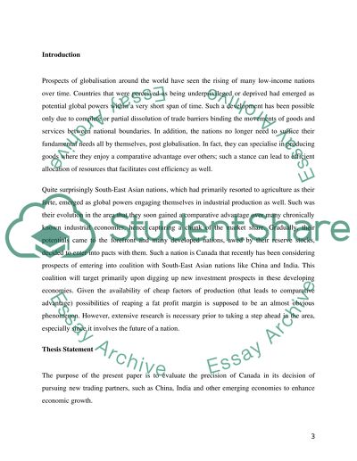 Business and Canadian Government Policy: International Trade Policy