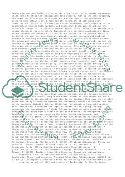 Leadership and Team Building