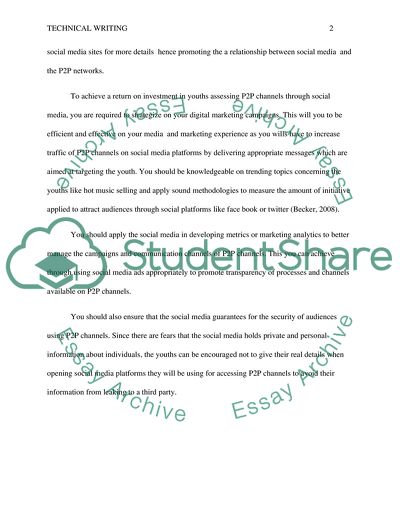 Technical Writing: P2P networks