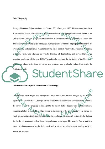 Dr Theodore Fujita and His Contribution