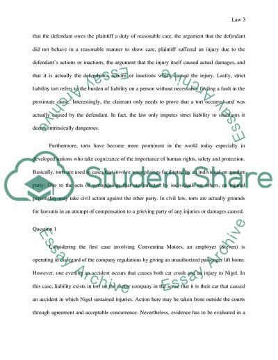 The Foundations of Law, Tort Law