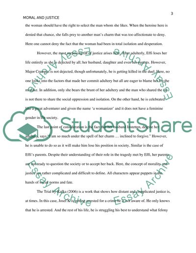 Literature: Moral and Justice