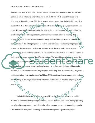 Teaching in the Lifelong Learning