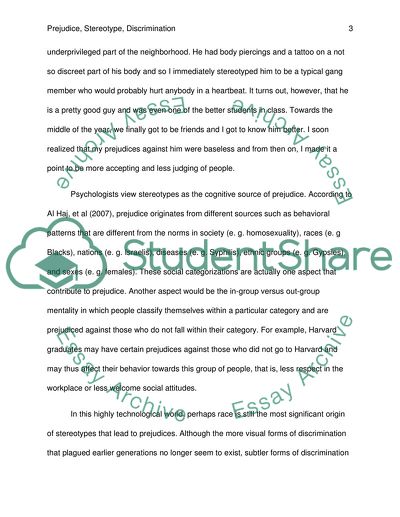 Prejudice, Stereotypes, and Discrimination