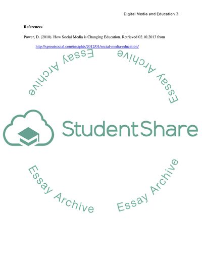 DIGITAL MEDIA PLATFORMS AND EDUCATION