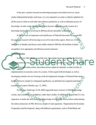 The Significant Aspects Related To the National Innovation Systems