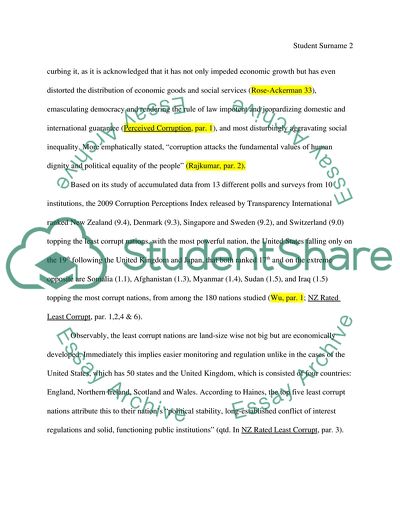 Corruption and Integrity