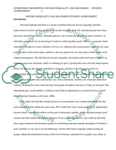 Income Inequality and Measuring Student Achievement