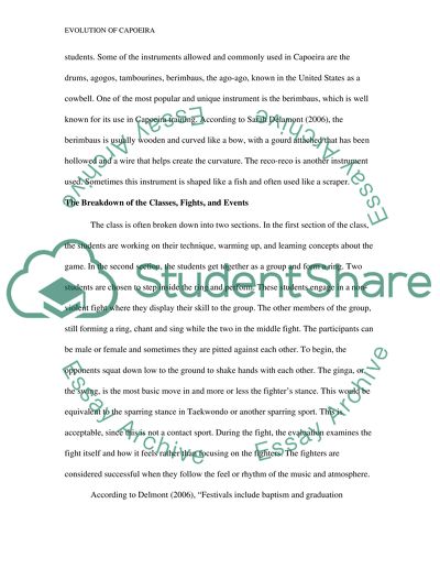 The Evolution of Capoeira Style