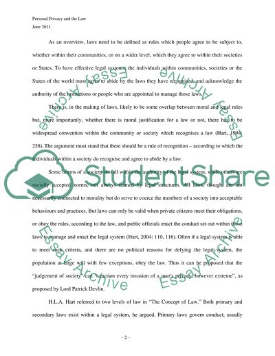 Do you agree with the Statement from Lord Patrick Devlin