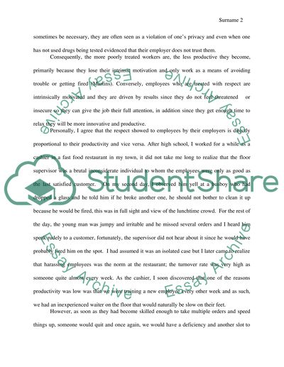 respect essays for students to copy