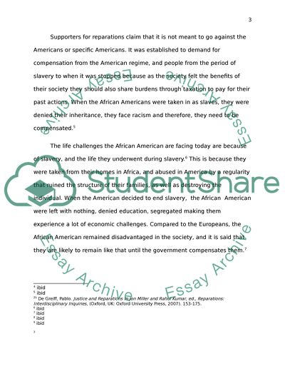 Reparations in The United States