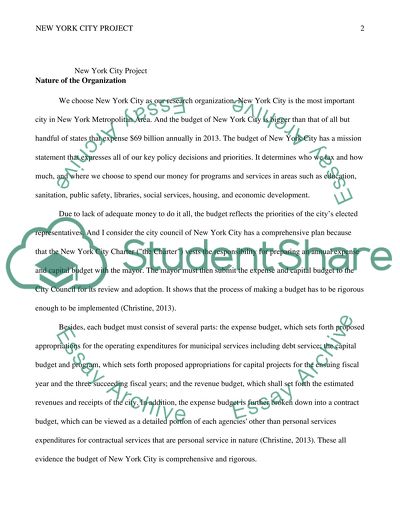 New York City Project Part 1