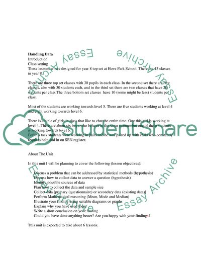 Planning and Reviewing a Unit of Work