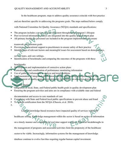 Quality Management and Accountability (SLP) Module 5