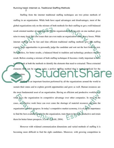 Traditional vs Online Staffing Methods - Time, Cost, Quality, and Retention