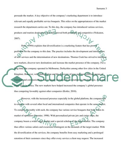 Marketing Activities of Thomas Cook and Son Company
