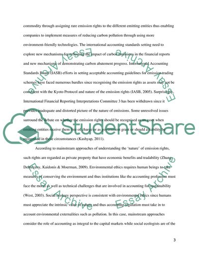 Accounting Regulation and Emissions Trading Schemes