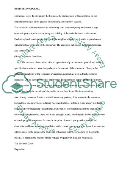 Business Proposal and Sales Pitch restaurant fine dining segment