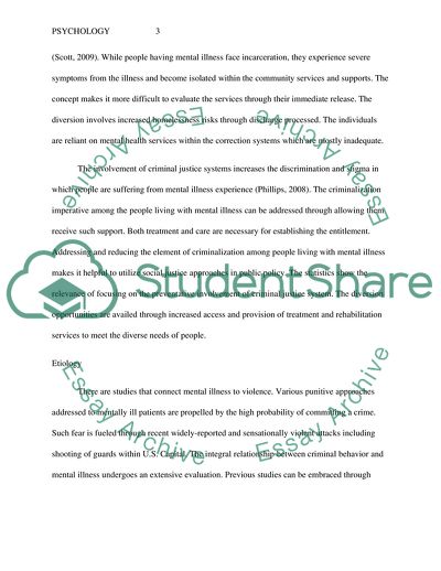 Mental Illness and the Criminal Justice System