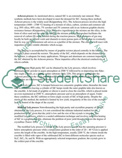 Processing, properties and applications of silicon carbide