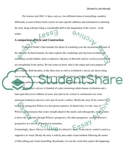 The Sentinel vs 2001: A Space Odyssey