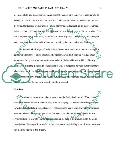 Spirituality and Satir in Family Therapy