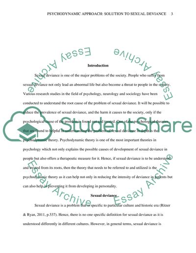 A freudian perspective on sexual deviance