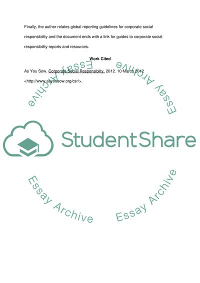 The Content Review of the Website - As You Sow