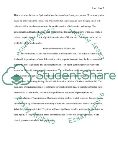 Case Analysis Sweden The Evolution of Health Care information
