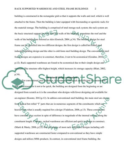 A Comparasion of Rack Supprted Warehouse vs. Conventional Steel Frame Buildings