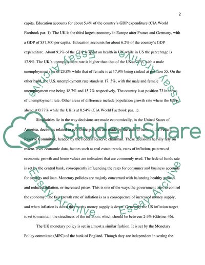 Comparison between US and UK