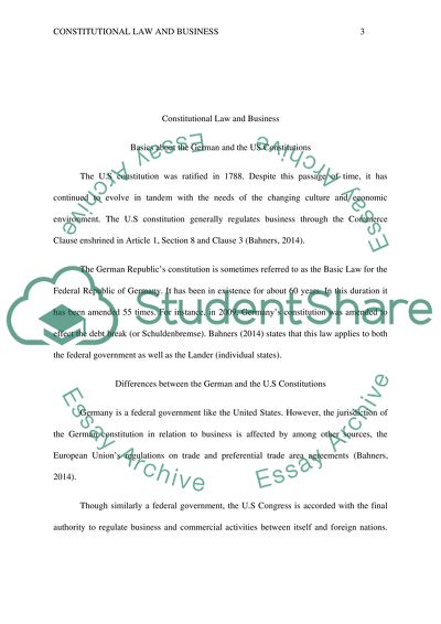 Constitution Law and business