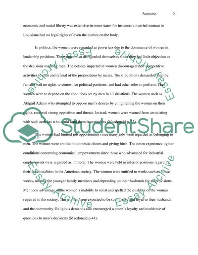 The Condition of American Women