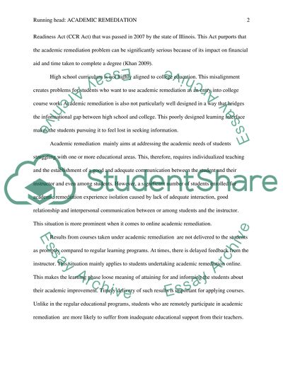 Academic Remediation