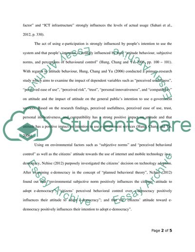 E-participation model