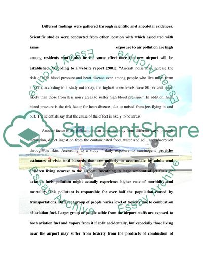 Risks From living Near an Airport