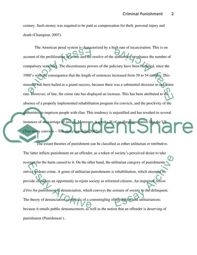 Concept of criminal punishment