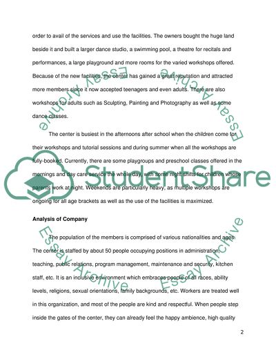 The Creative Activity and Fitness Center