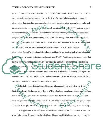 Systematic review and metaanalysis