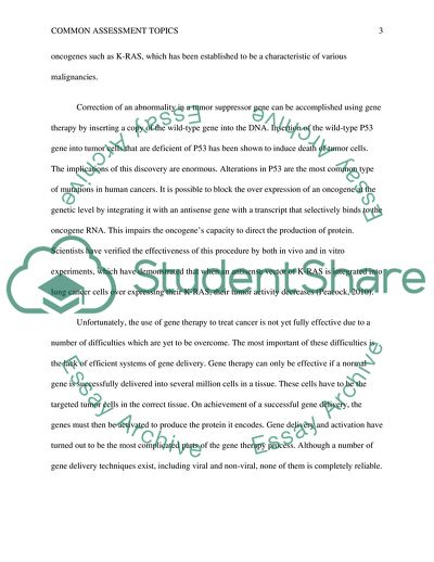 Common Assessment Topics