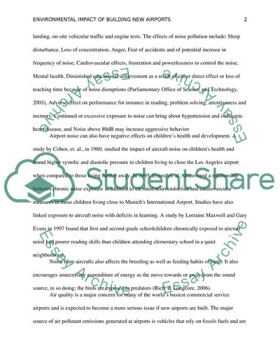 Environmental Impact of Building New Airports